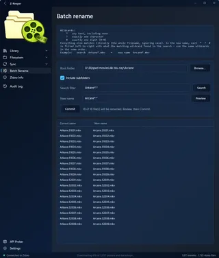 Batch rename — Z-Keeper