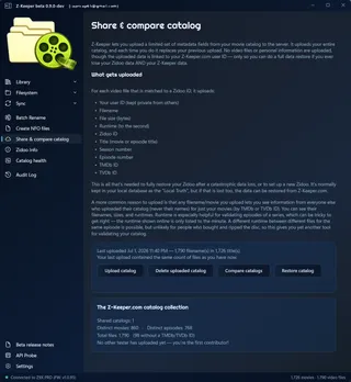 Share & compare catalog — Z-Keeper