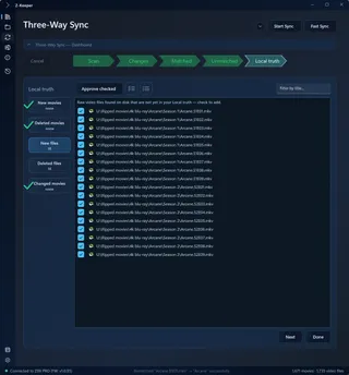 Sync — local truth — Z-Keeper